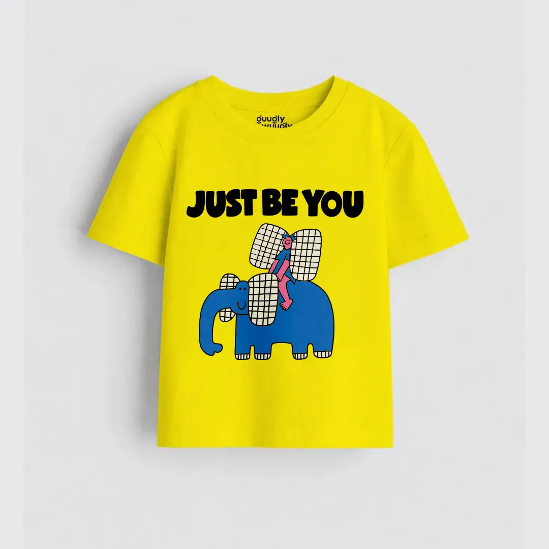 Boys Yellow MiniSoft Cotton Tee – Just Be You