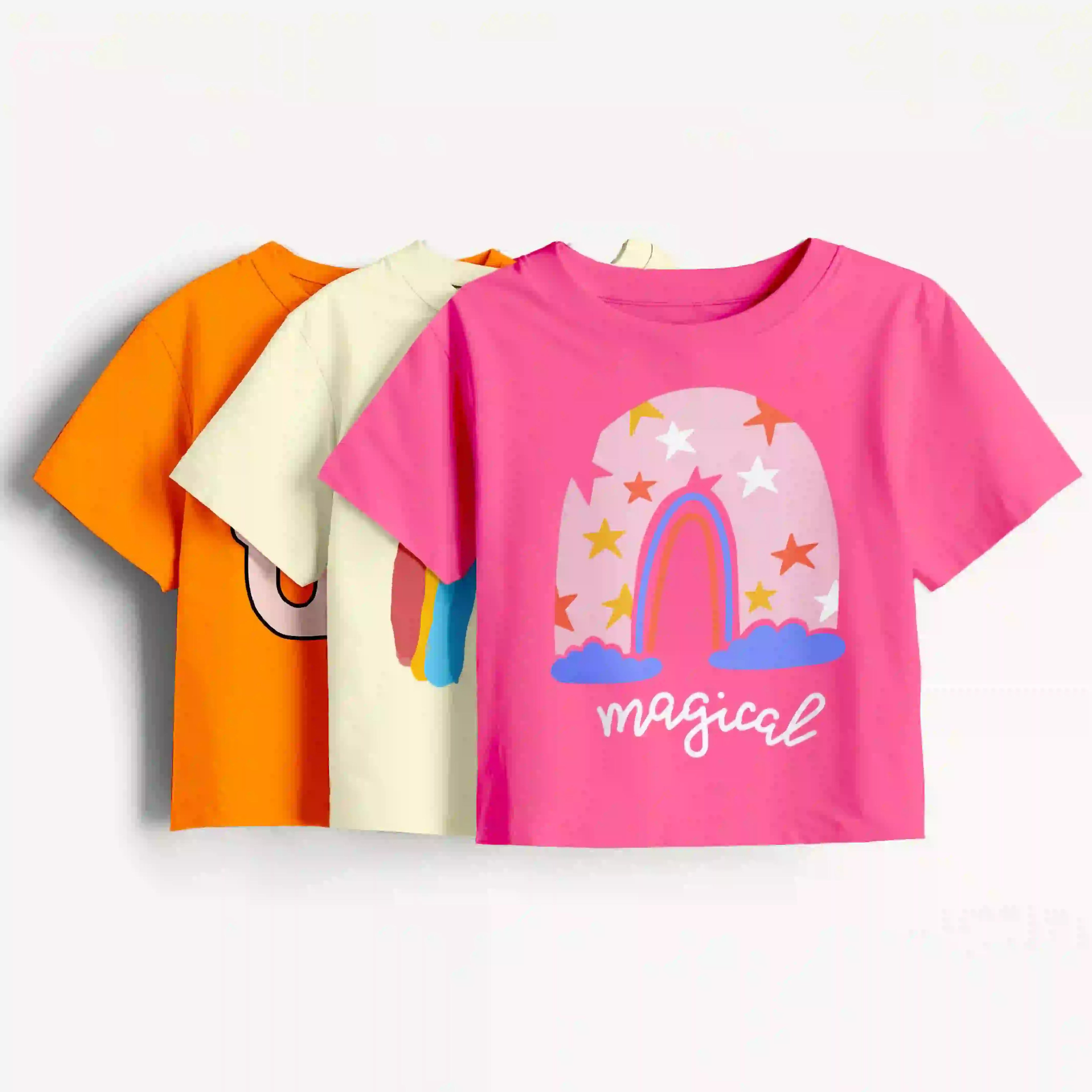 Girls-Pack Of 3 Crop Top