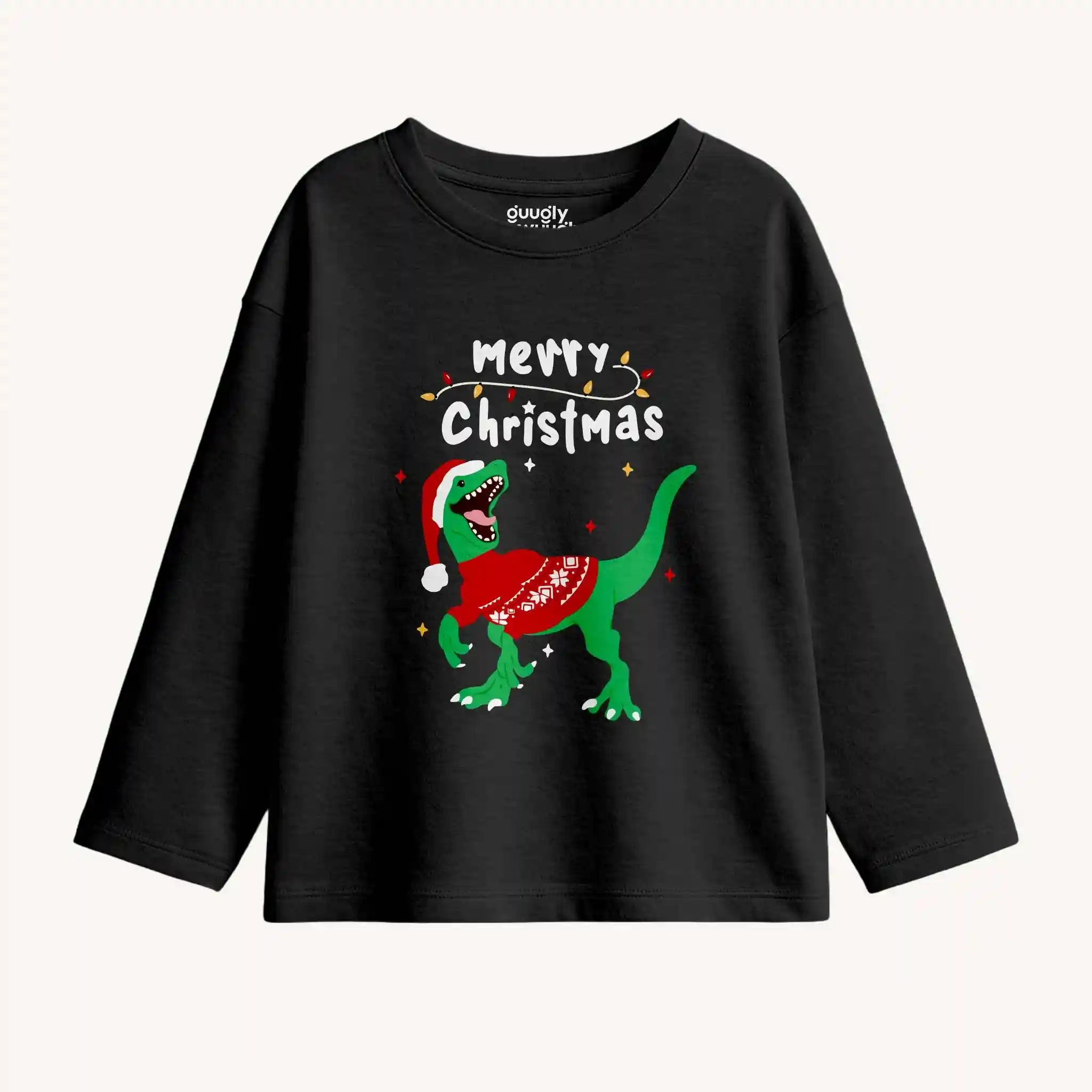 MiniSoft Cotton Full Sleeves Tee – Dino Christmas