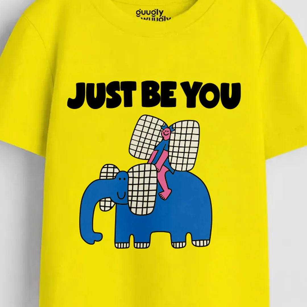 Boys Yellow MiniSoft Cotton Tee – Just Be You