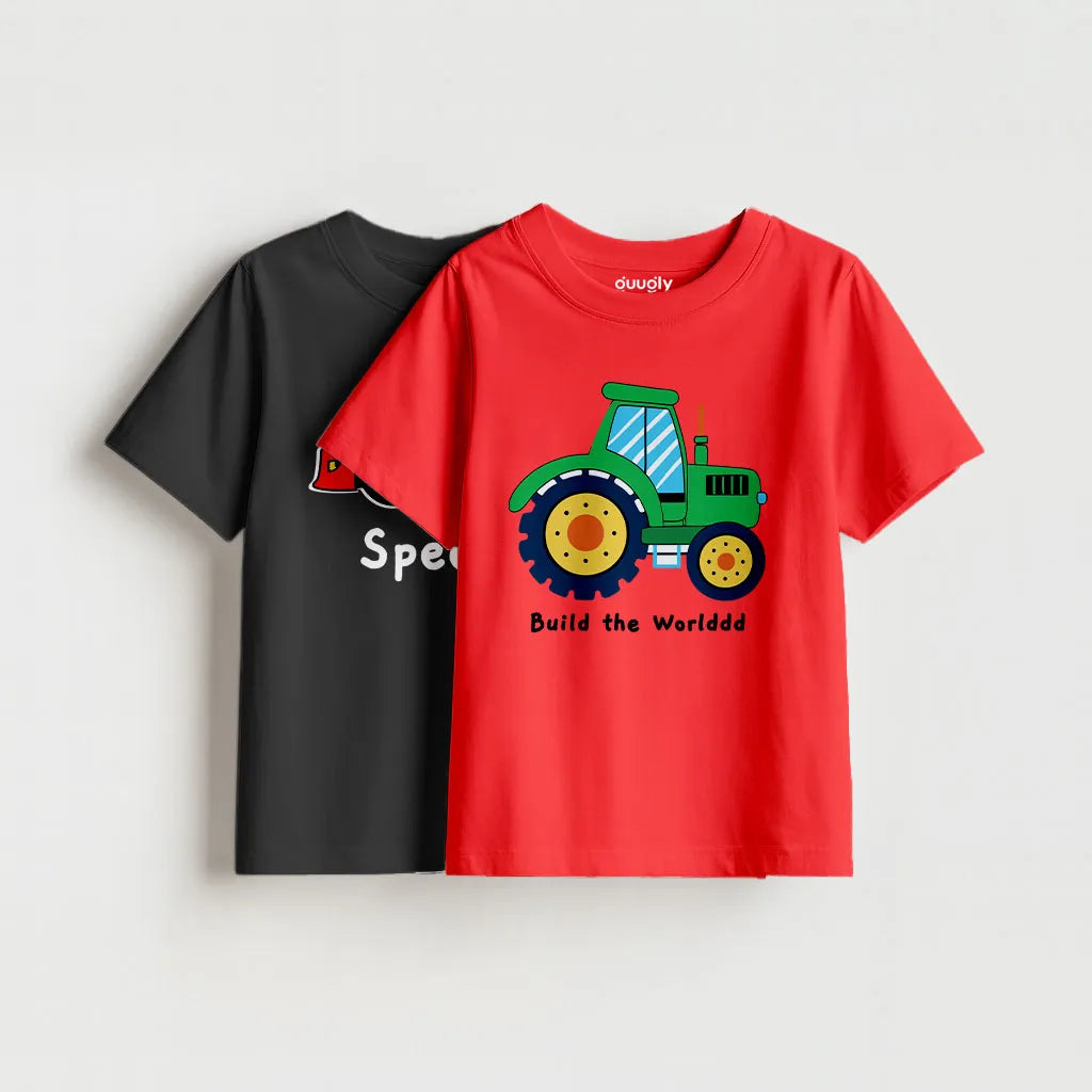 Boys-Pack Of 2 Minisoft Cotton Tees