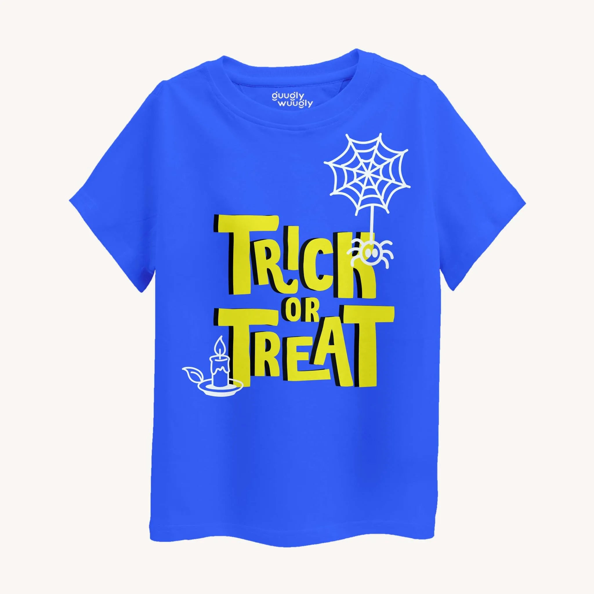 Girls Classic Blue Trick or Treat T-shirt