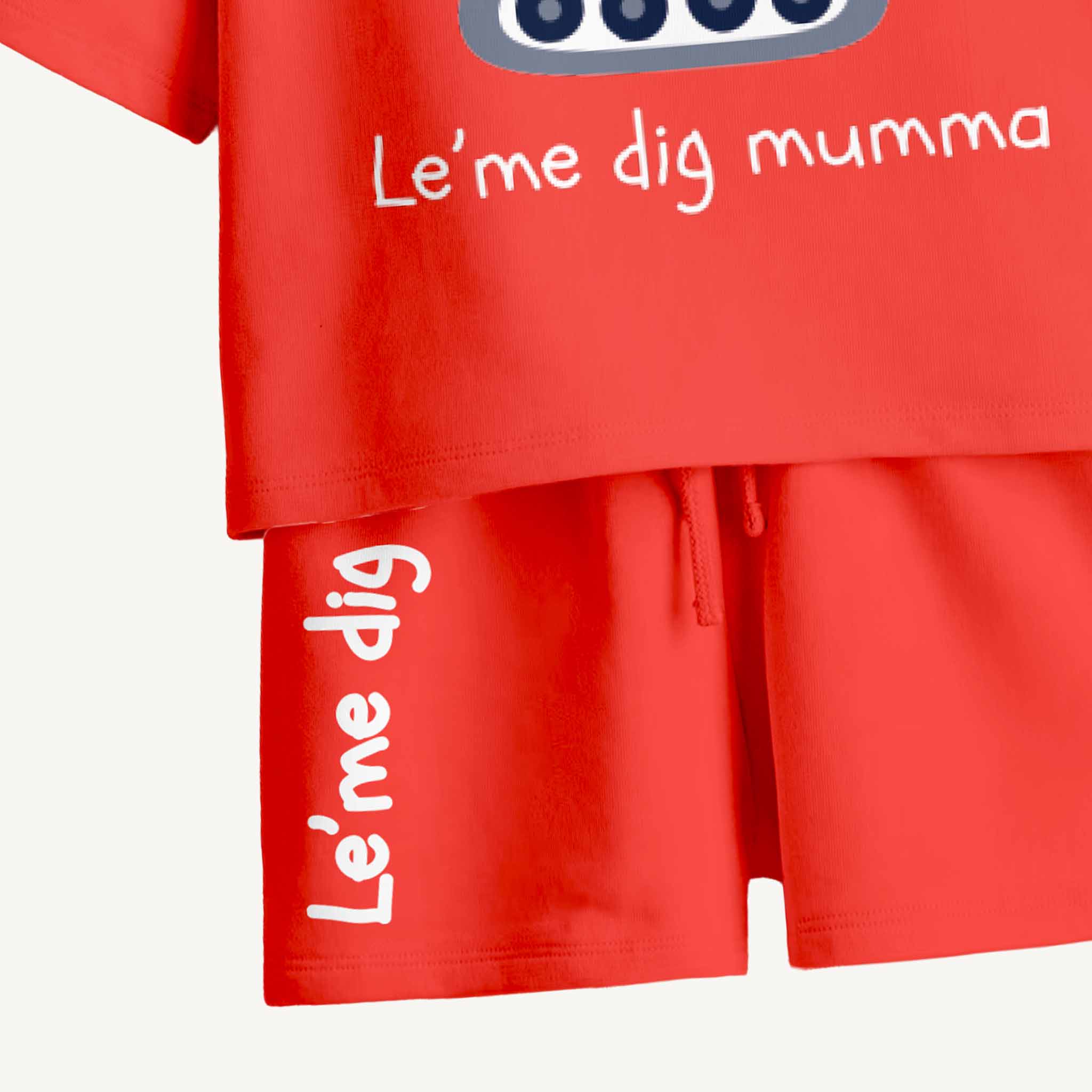 PlaySoft Cotton Co-ord – Mumma Dig Red