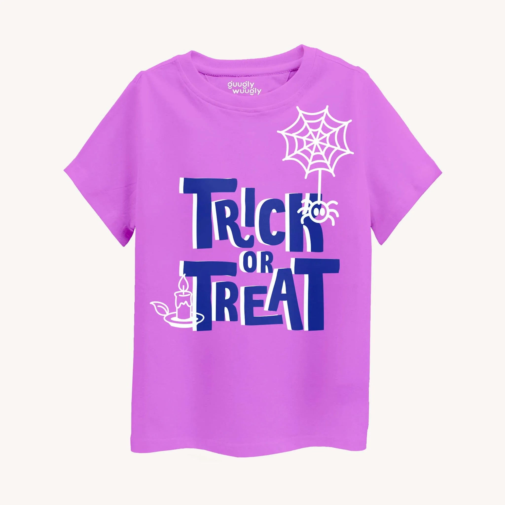 Girls Lavender Trick or Treat T-shirt