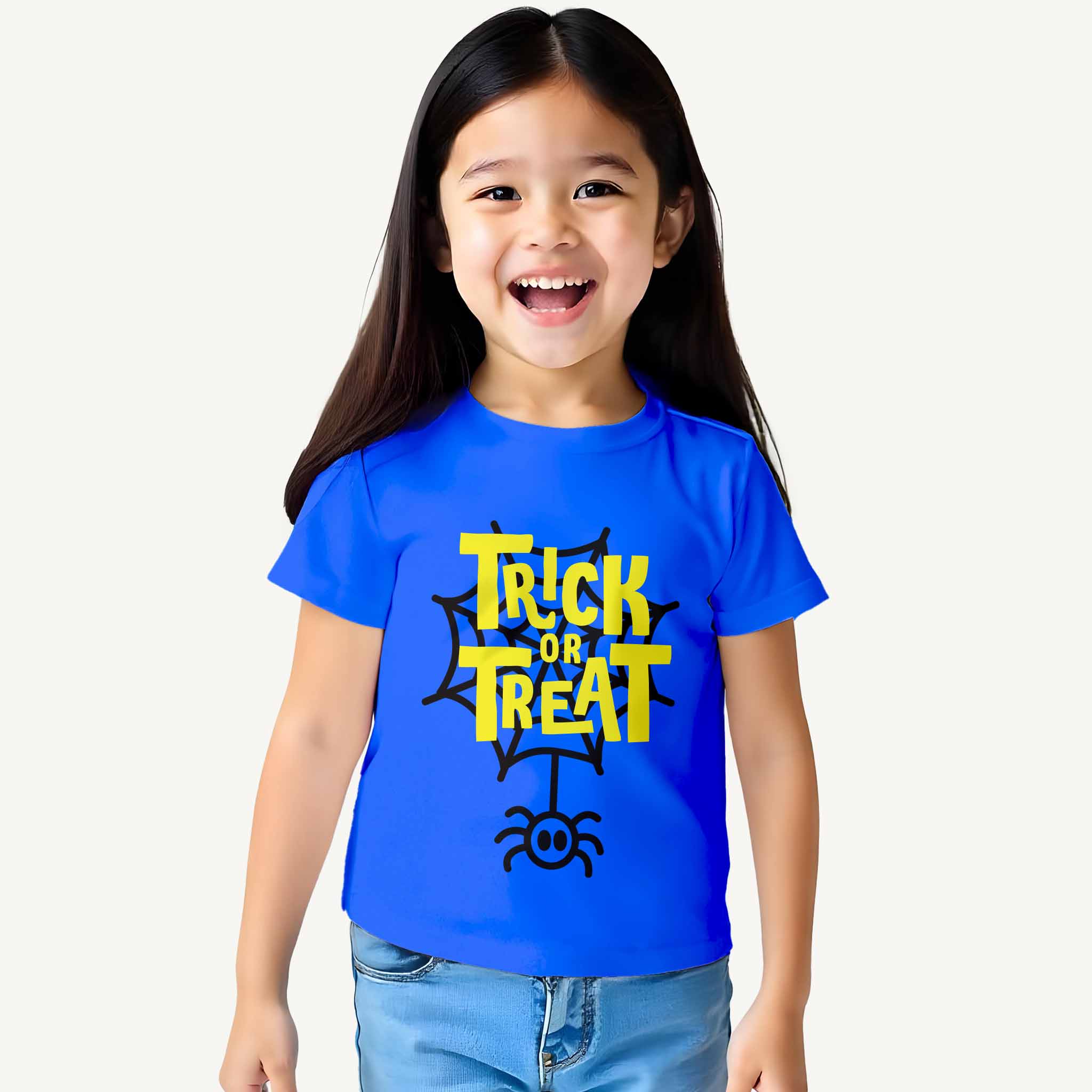 Girls Classic Blue Spider T-shirt