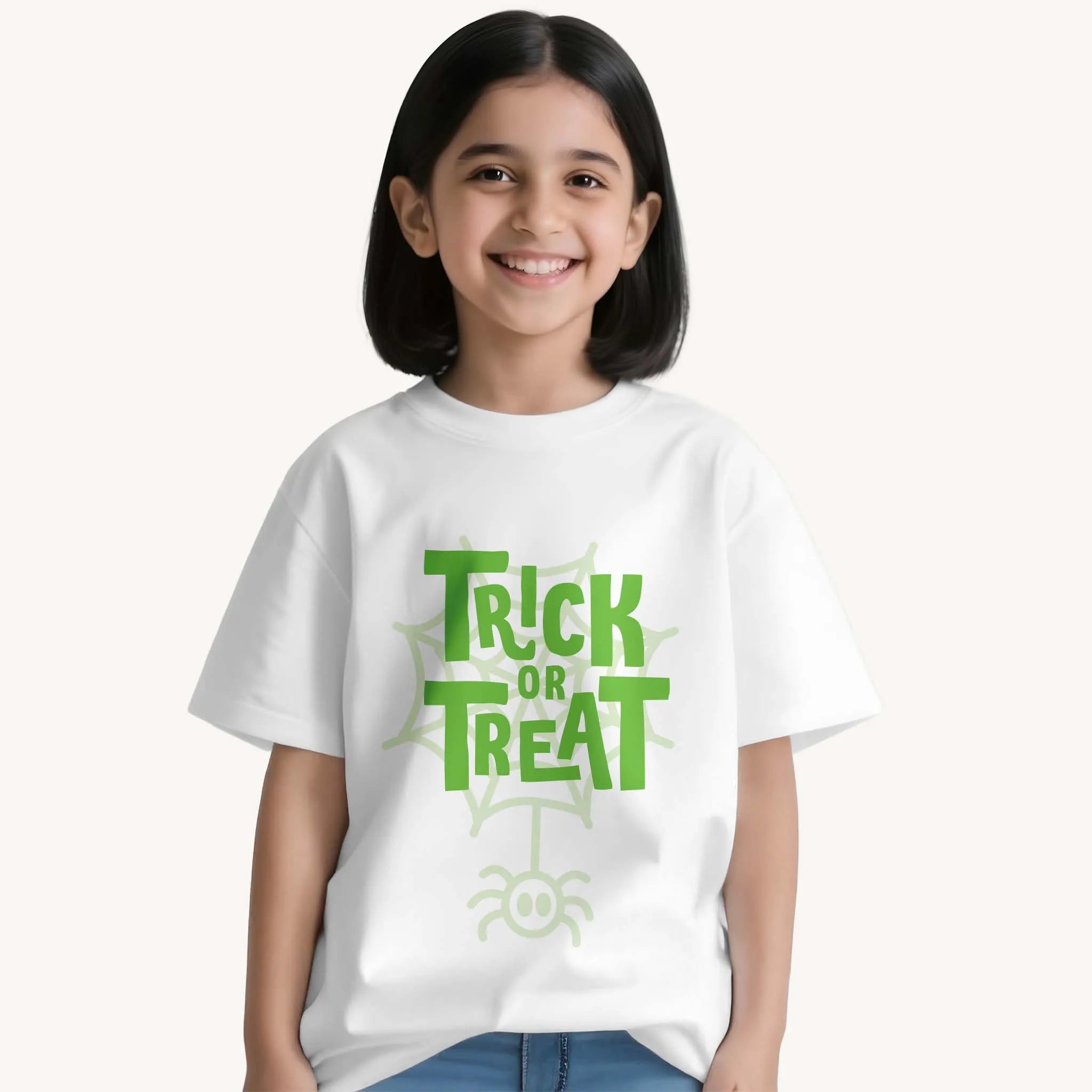 Girls White Spider T-shirt