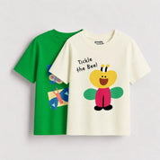Girls pack of 2 printed cotton t-shirts | Guugly Wuugly
