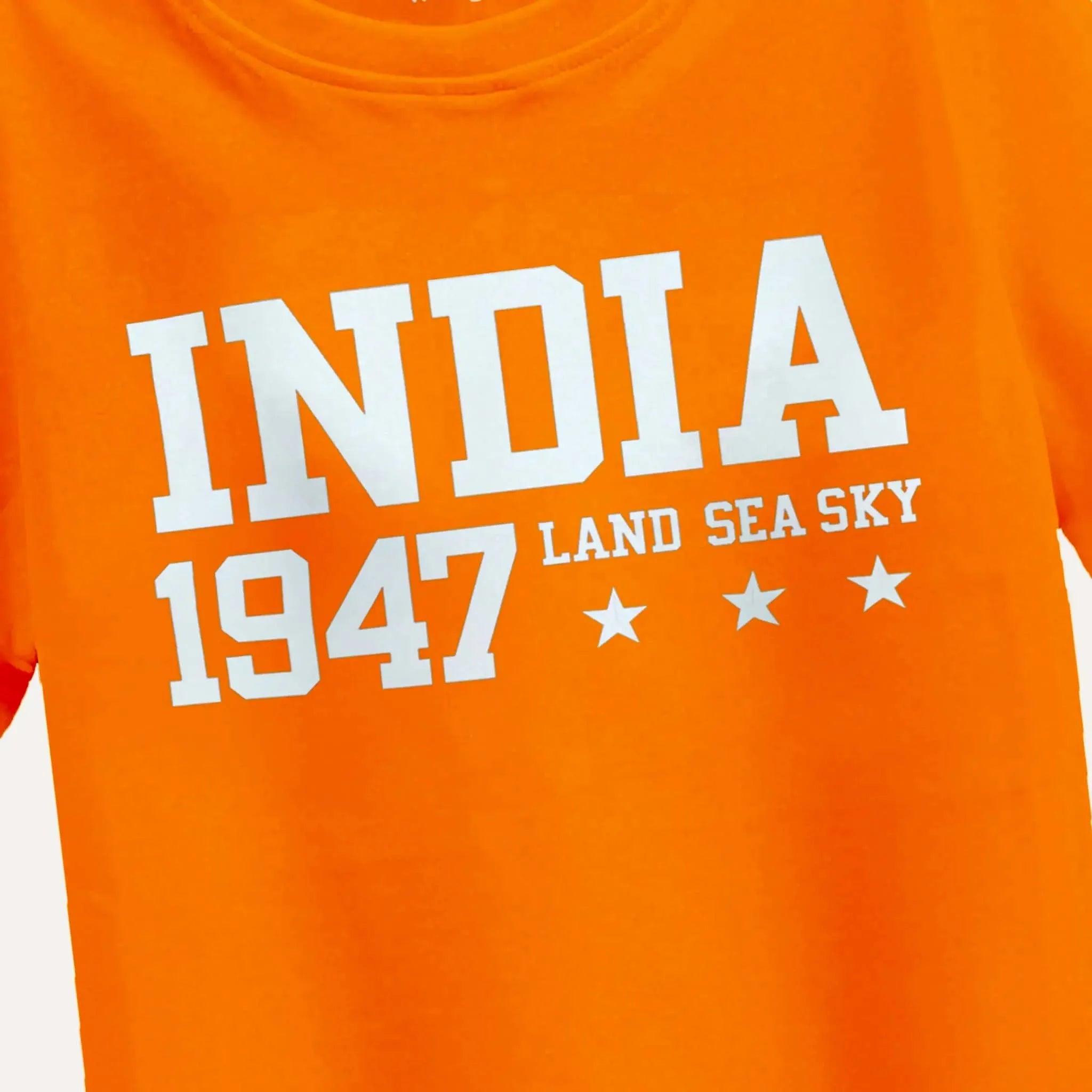 MiniSoft Cotton Tee - India 1947 Orange