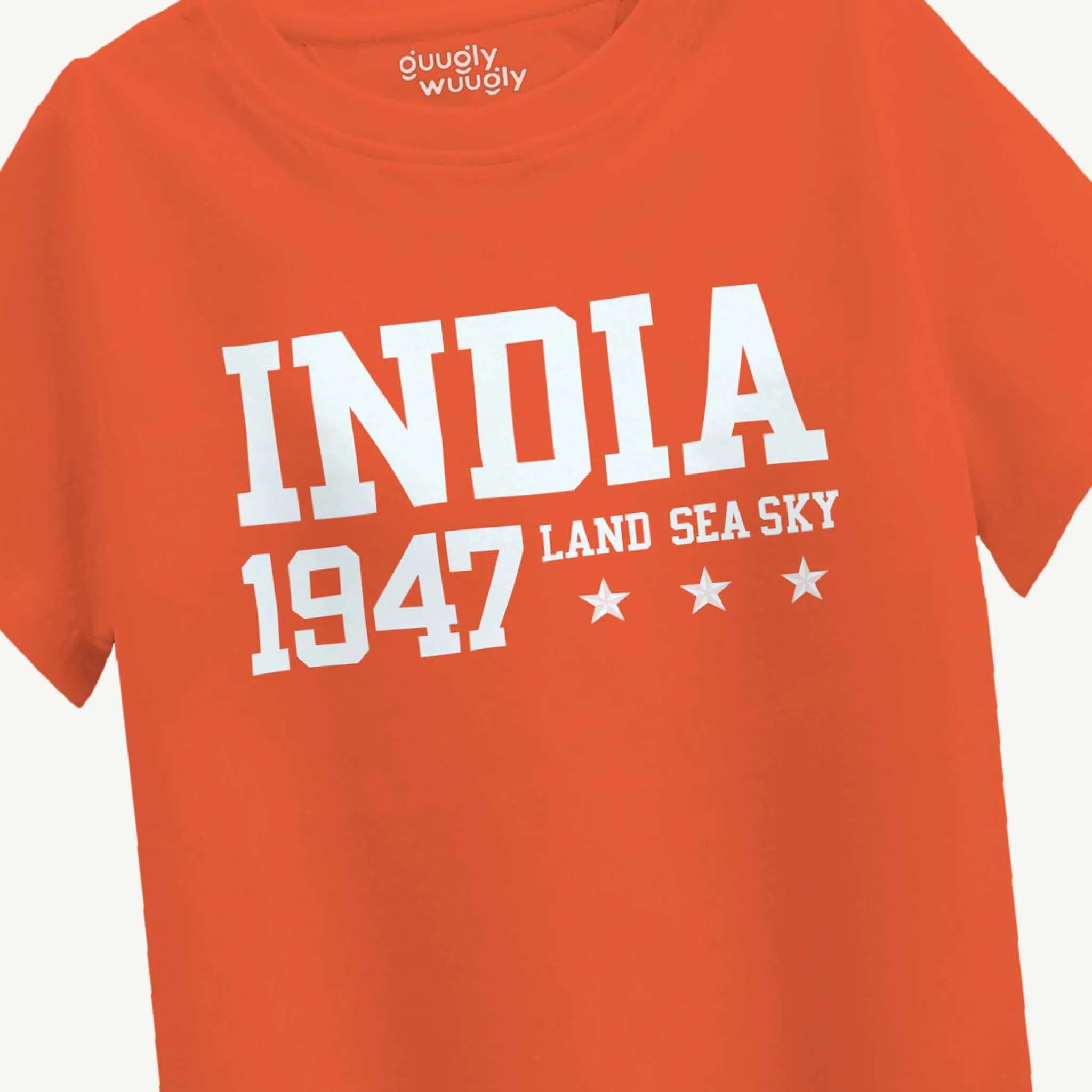 MiniSoft Cotton Tee – India 1947 Rust