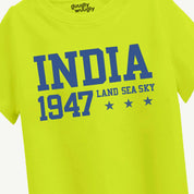 MiniSoft Cotton Tee - India 1947 Neon