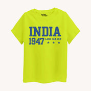 MiniSoft Cotton Tee - India 1947 Neon