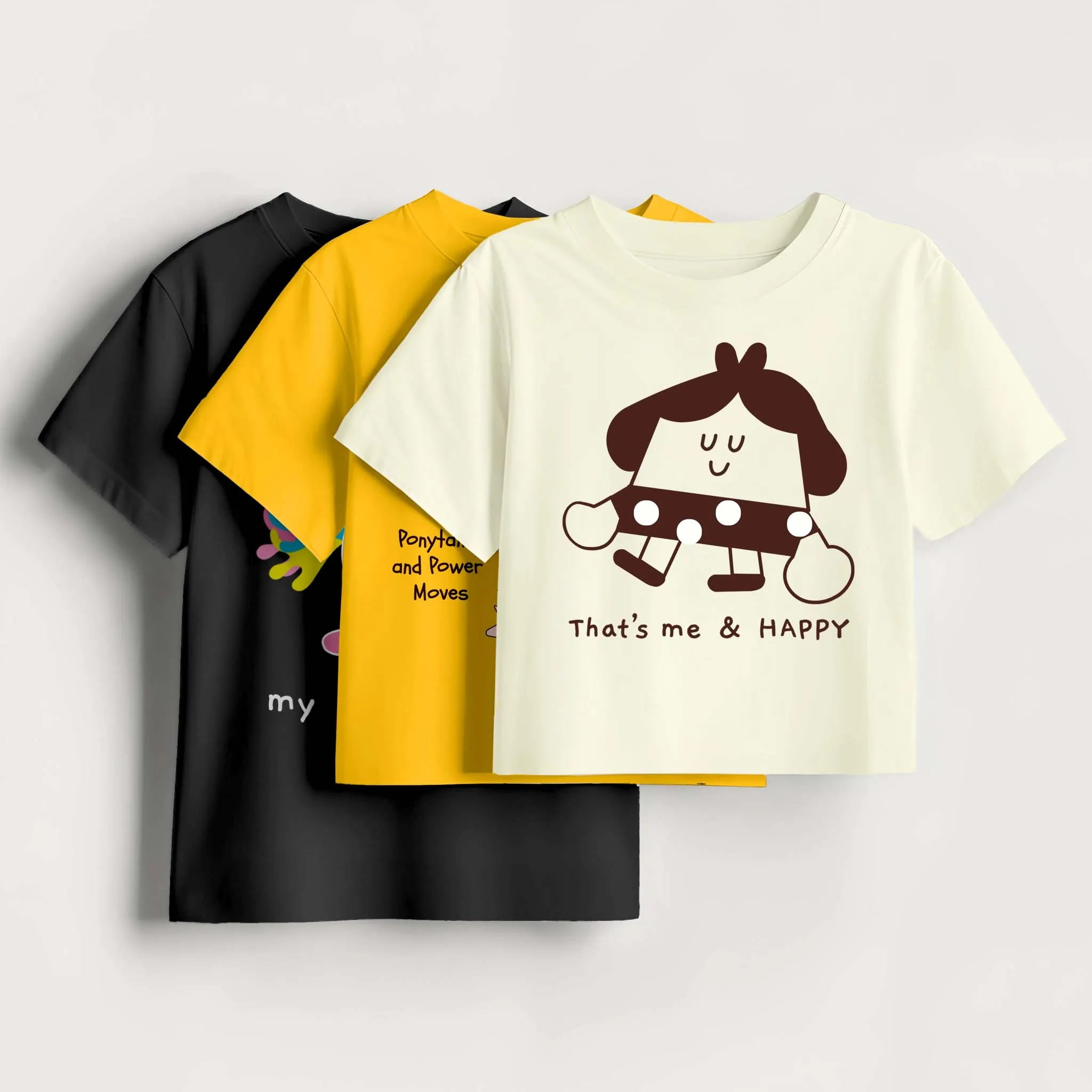 Girls - Pack Of 3 Tshirts / Crop Top