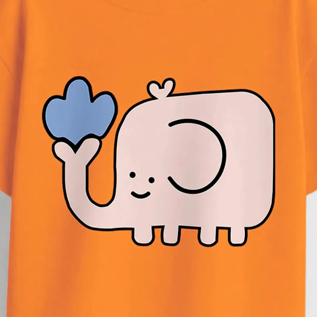 MiniSoft Cotton Tee – Cute Elephant