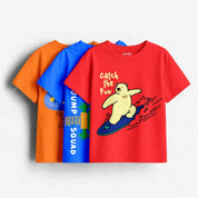 Boys-Pack Of 3 Minisoft Cotton Tees