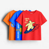 Boys-Pack Of 3 Minisoft Cotton Tees