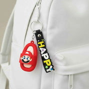 Kids Happy Keychain Red