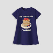 FlowSoft Cotton A-Line Dress – Pancakes Print (Toddlers)