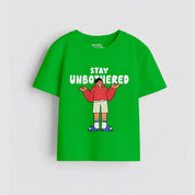 Boys Green MiniSoft Cotton Tee – Stay Unbothered