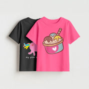 Girls-Pack Of 2 Minisoft Cotton Tees