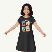 FlowSoft Cotton A-Line Dress - Christmas Vibes