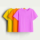 Kids-Pack Of 3 Minisoft Cotton Tees