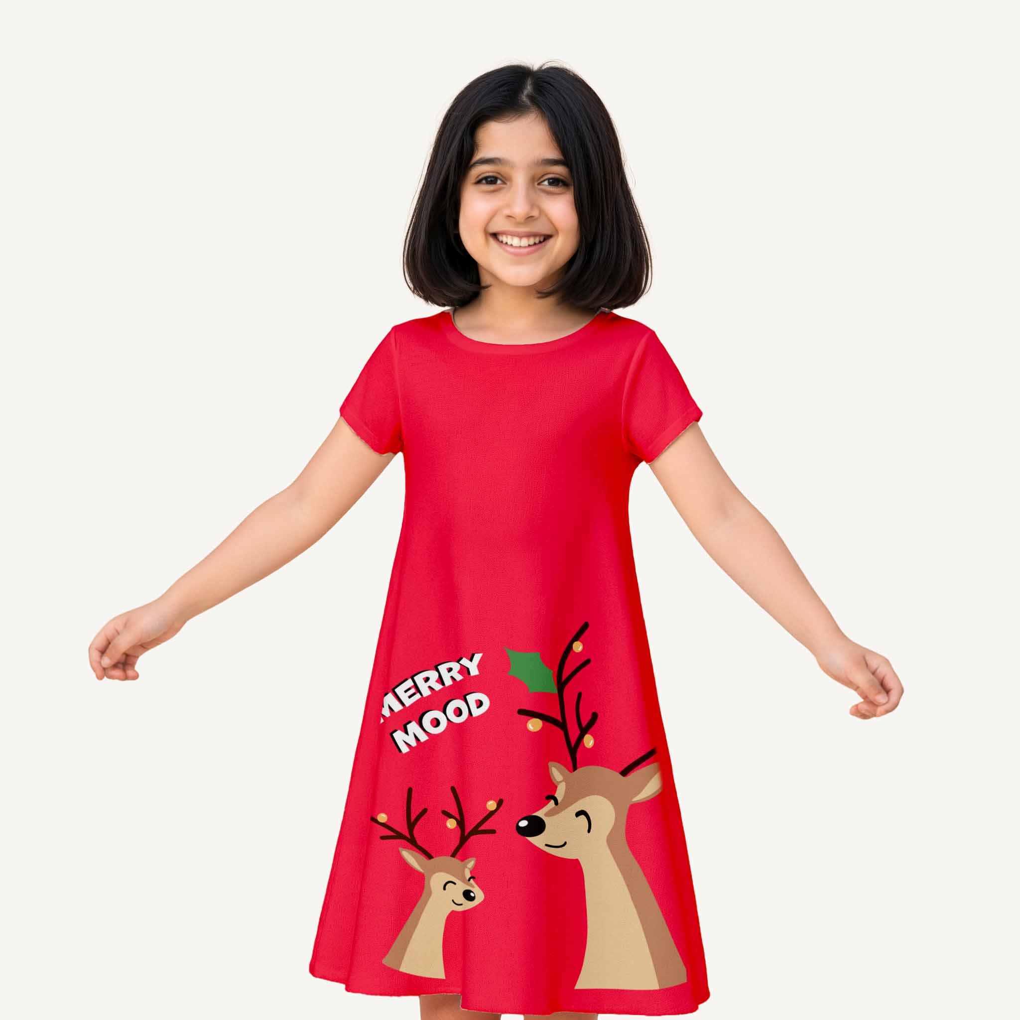 FlowSoft Cotton A-Line Dress - Merry Mood