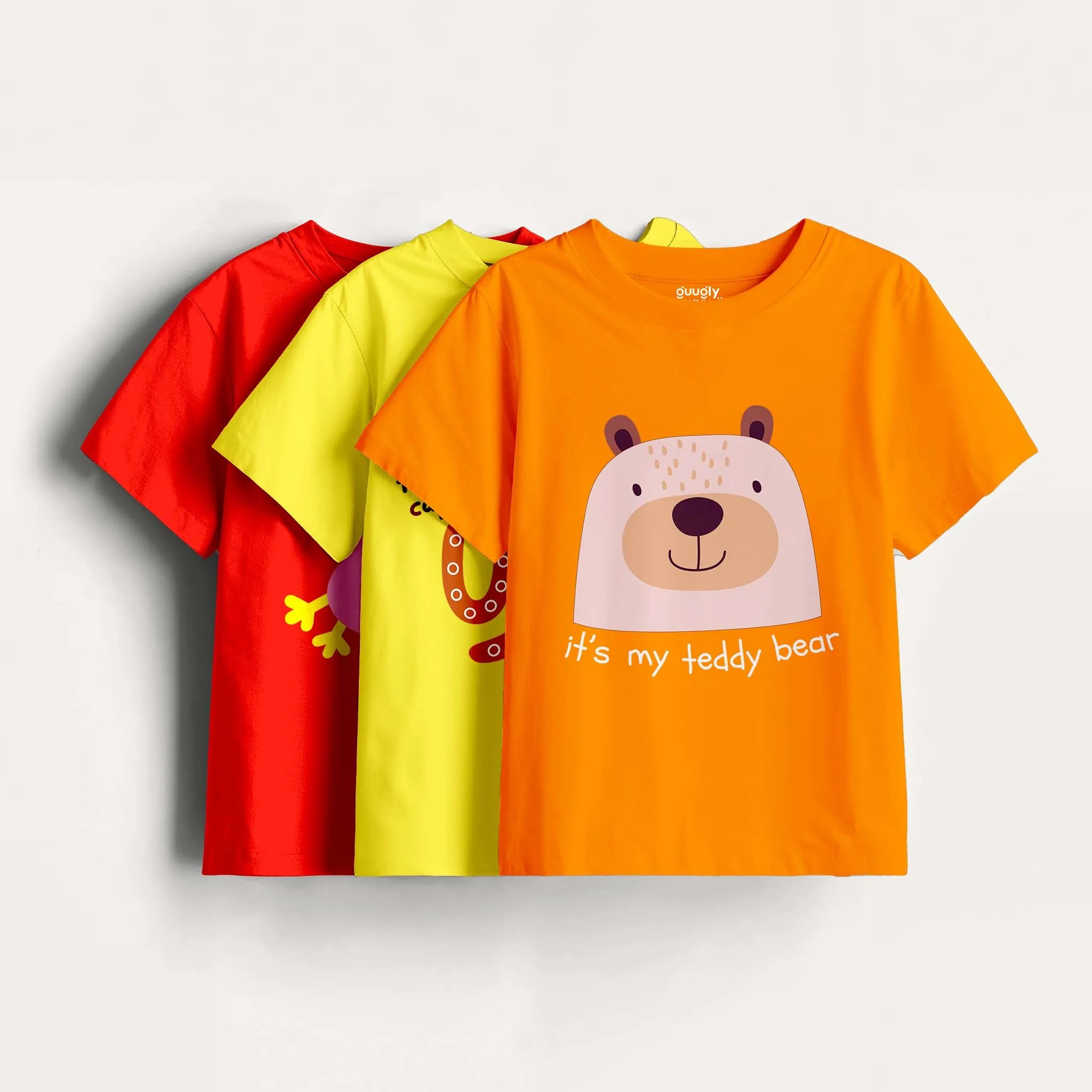 Girls-Pack Of 3 Minisoft Cotton Tees