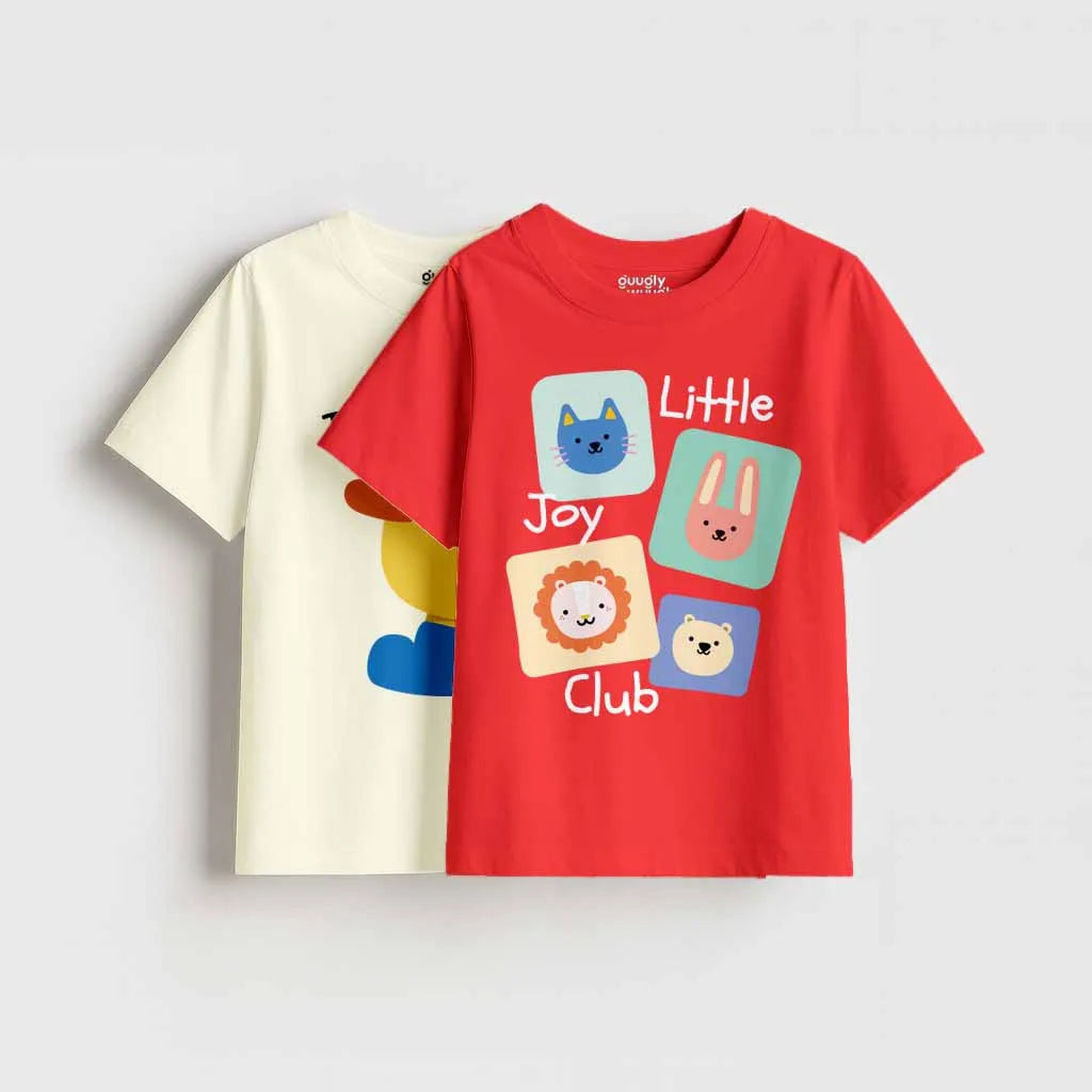 Girls - Pack Of 2 Minisoft Cotton Tees