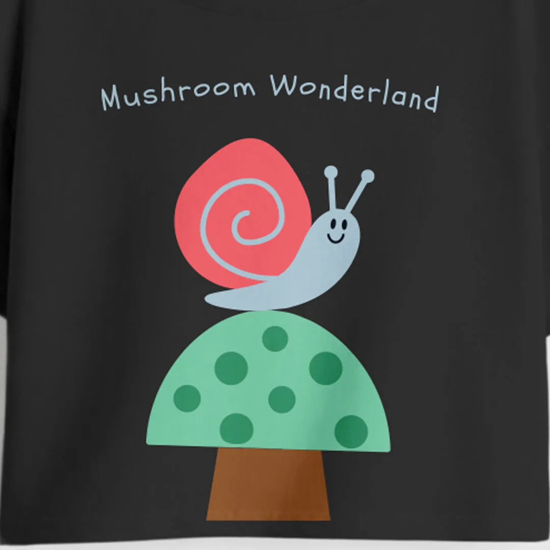 MiniSoft Cotton Crop Top – Mushroom Wonderland