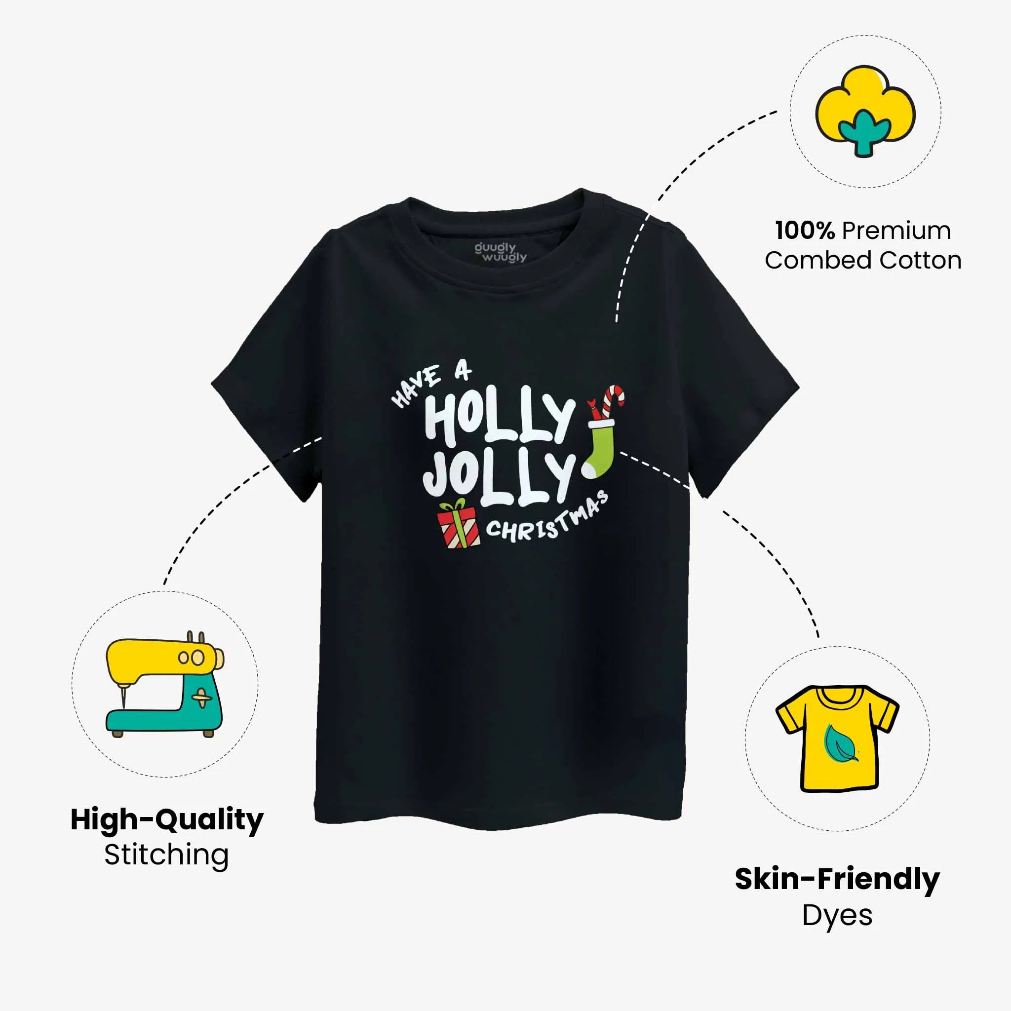 MiniSoft Cotton  Tee – Holly Jolly