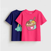 Girls - Pack Of 2 Minisoft Cotton Tees