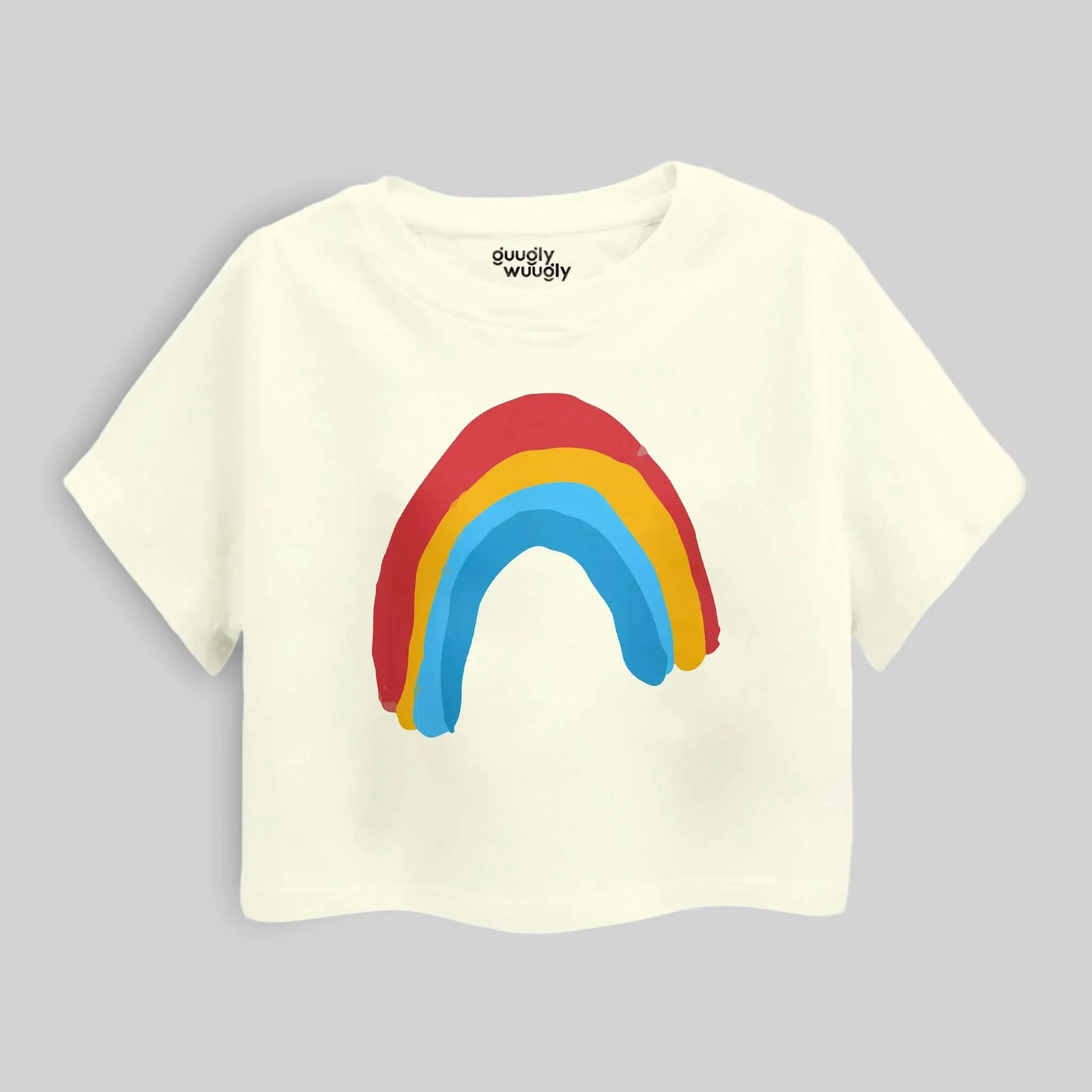 MiniSoft Cotton Crop Top – Rainbow Love