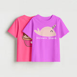 Girls-Pack Of 2 Minisoft Cotton Tees