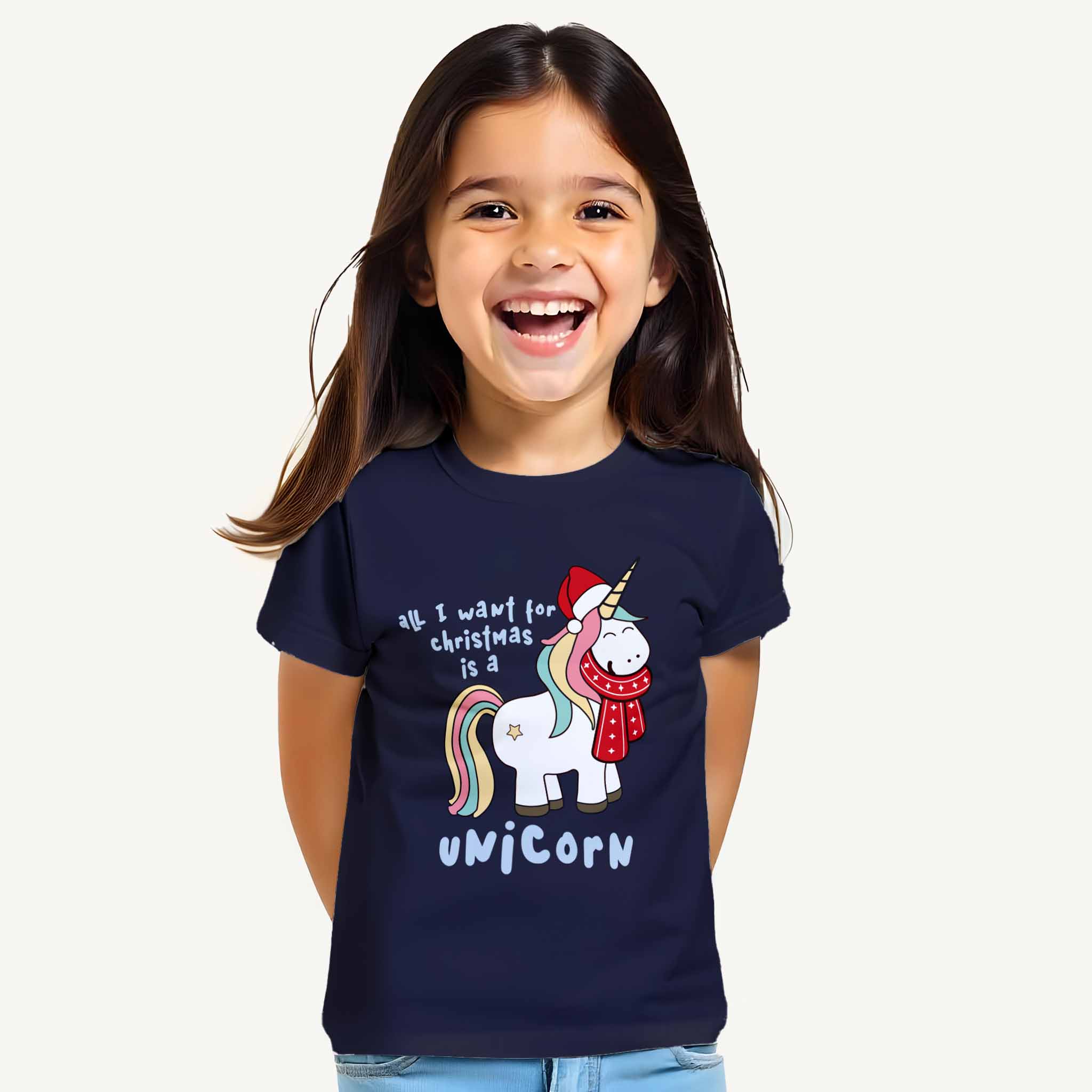 MiniSoft Cotton Tee – Christmas Unicorn