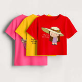 Girls - Pack Of 3 Minisoft Cotton Tees/Crop-Tops