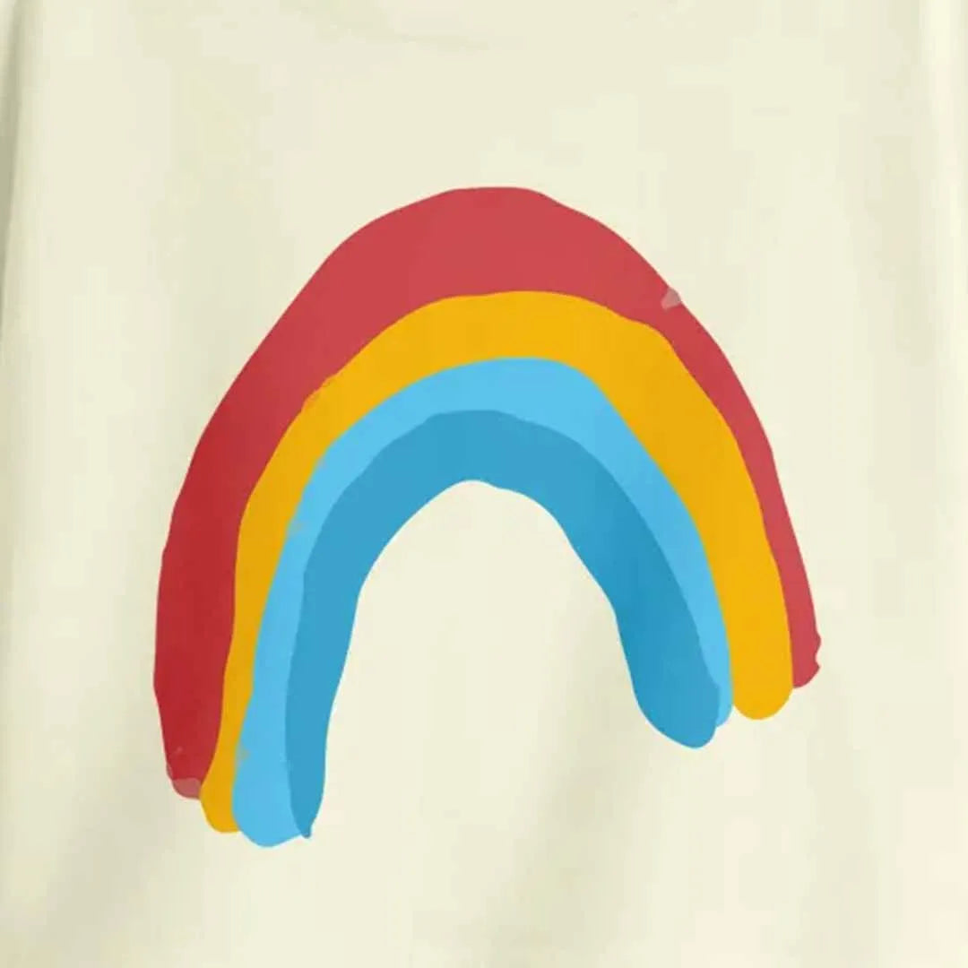 MiniSoft Cotton Crop Top – Rainbow Love
