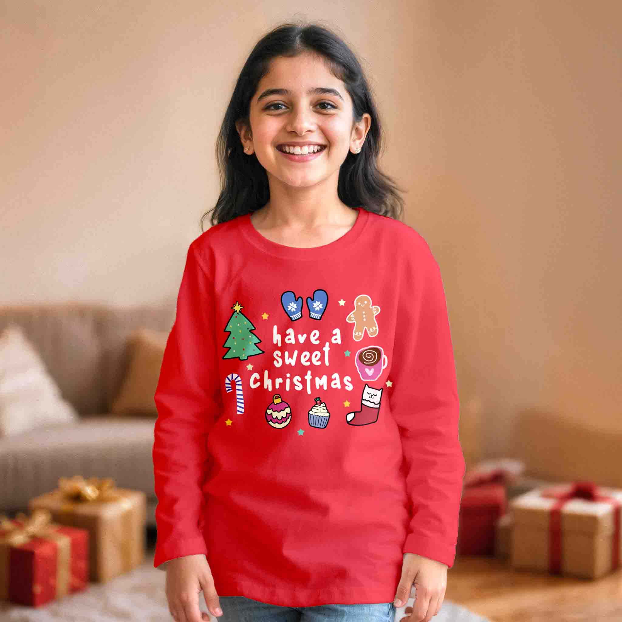 MiniSoft Cotton Long-Sleeve Tee – Sweet Christmas