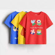 Girls-Pack Of 3 Minisoft Cotton Tees