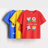 Girls-Pack Of 3 Minisoft Cotton Tees