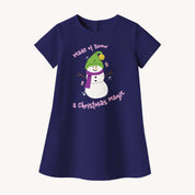 FlowSoft Cotton A-Line Dress - Snow Magic