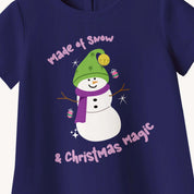 FlowSoft Cotton A-Line Dress - Snow Magic