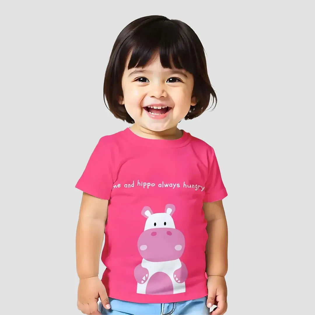 MiniSoft Cotton Tee – Me & Hippo Hungry