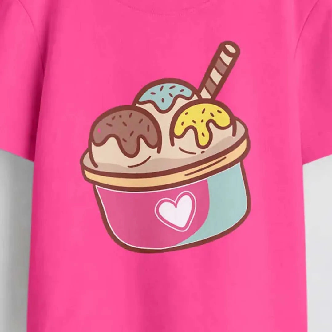 MiniSoft Cotton Tee – Ice-Cream Pink