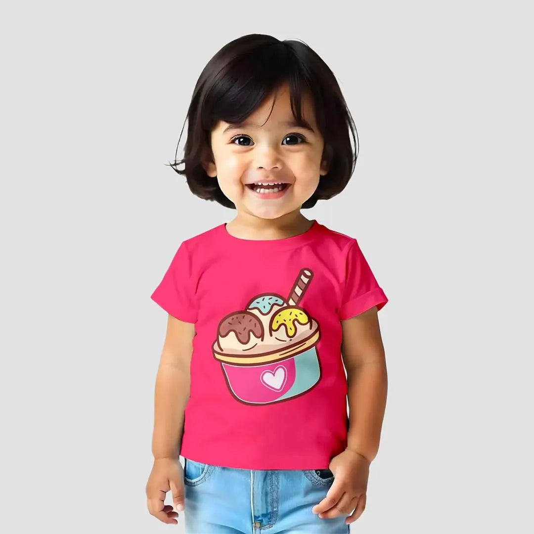 MiniSoft Cotton Tee – Ice-Cream Pink