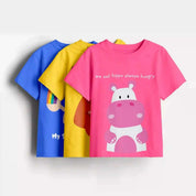 Girls-Pack Of 3 Minisoft Cotton Tees