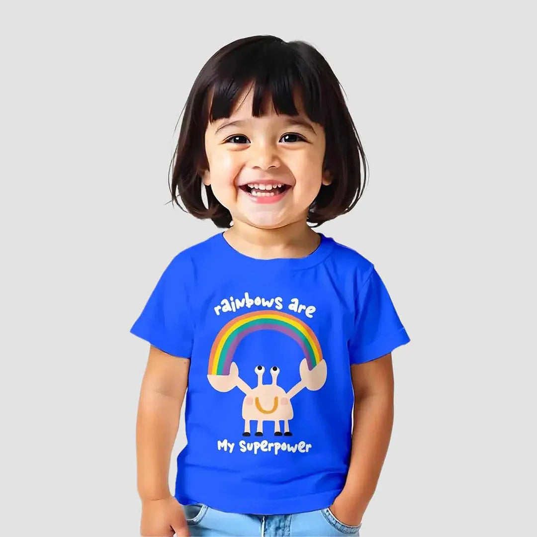 MiniSoft Cotton Tee – Rainbow Superpower