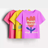 Girls-Pack Of 3 Minisoft Cotton Tees