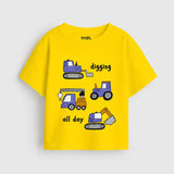 Boys Yellow MiniSoft Cotton Tee – Digging All Day