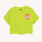 MiniSoft Cotton Crop Top – Easy Peasy  Neon