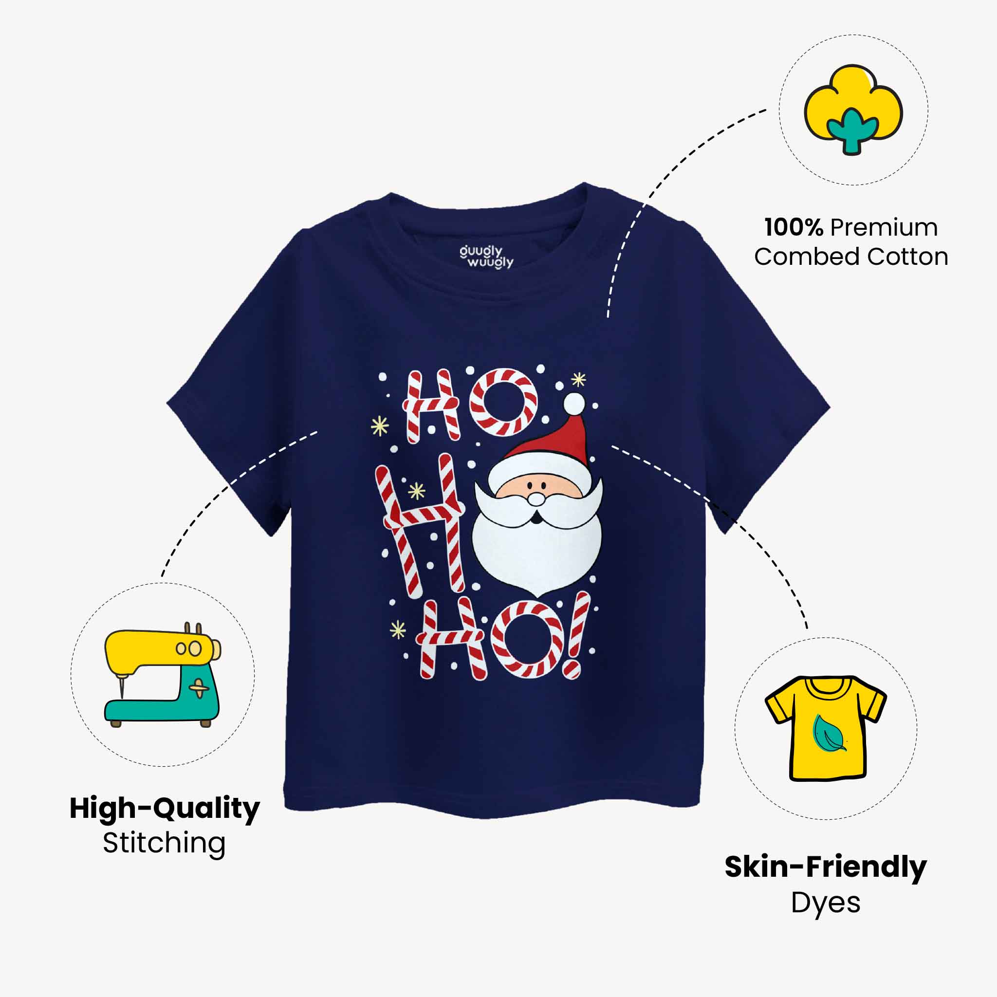 MiniSoft Cotton Tee – Ho Ho Santa